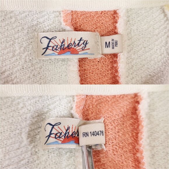 Faherty Soleil Hoodie Womens Size Medium Sunrise Pullover Cotton - Picture 11 of 15